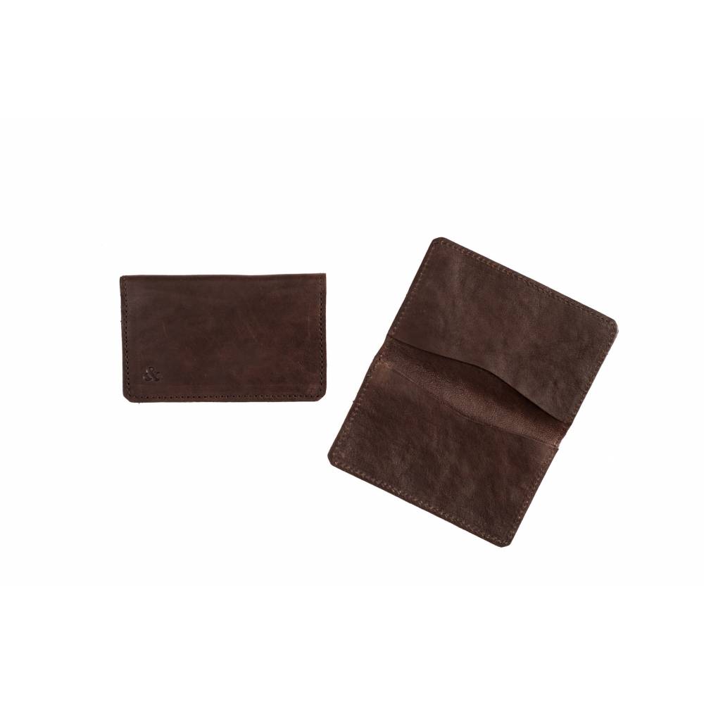 Slide Swing TARJETERO TRIPLE DE PIEL MARRÓN CUERO VIEJO thumbnail 2