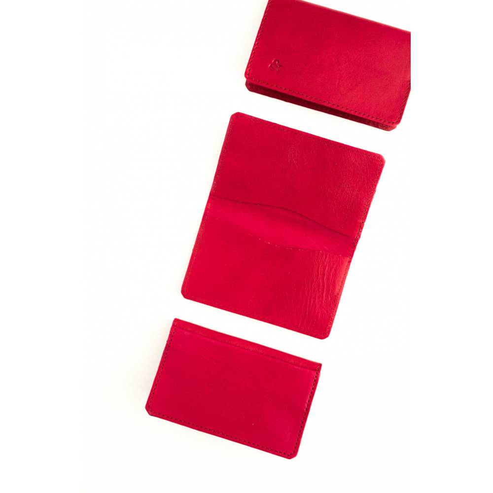 Slide Swing TARJETERO TRIPLE DE PIEL FRAMBUESA thumbnail 3