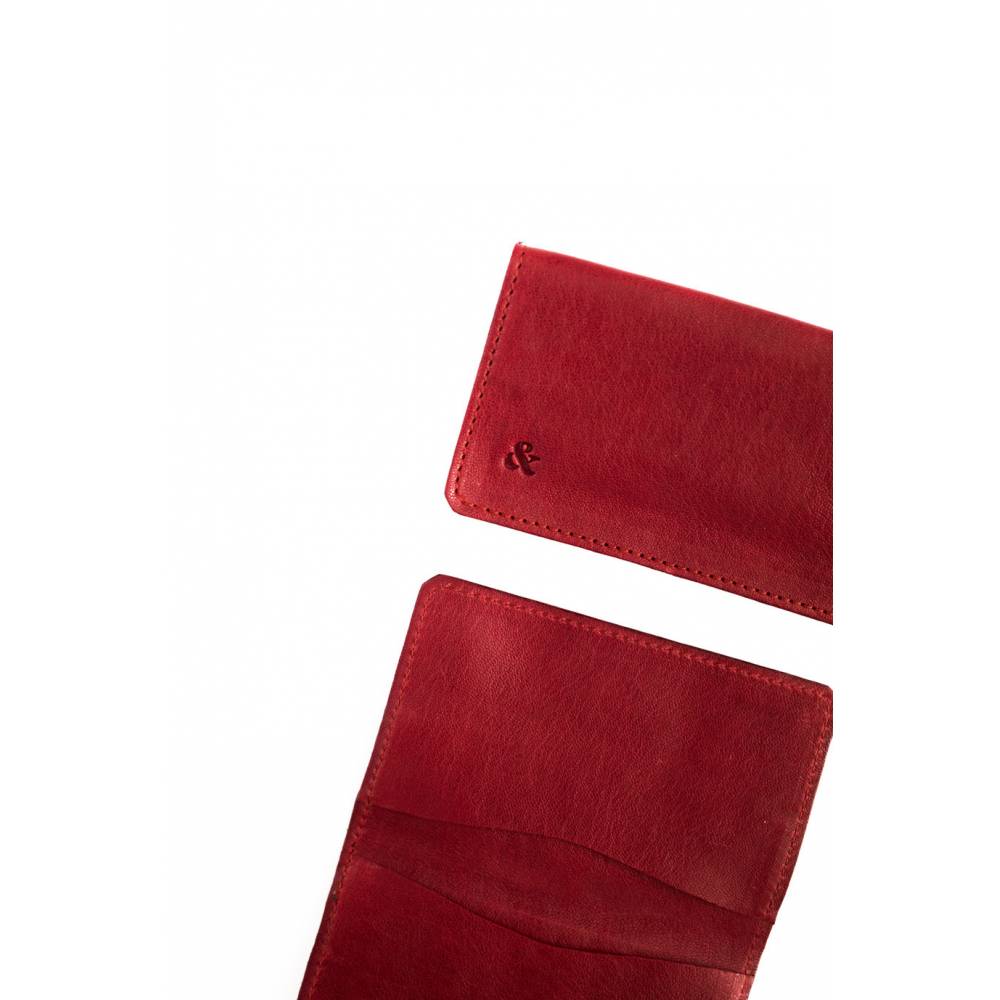 Slide Swing TARJETERO TRIPLE DE PIEL BURDEOS thumbnail 2