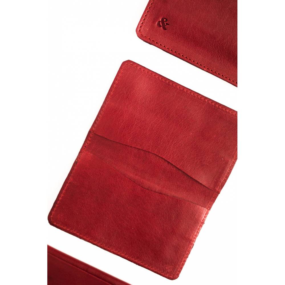 Slide Swing TARJETERO TRIPLE DE PIEL BURDEOS thumbnail 3