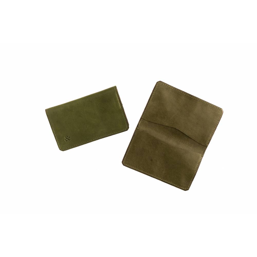 Slide Swing TARJETERO TRIPLE DE PIEL VERDE BOTELLA thumbnail 2