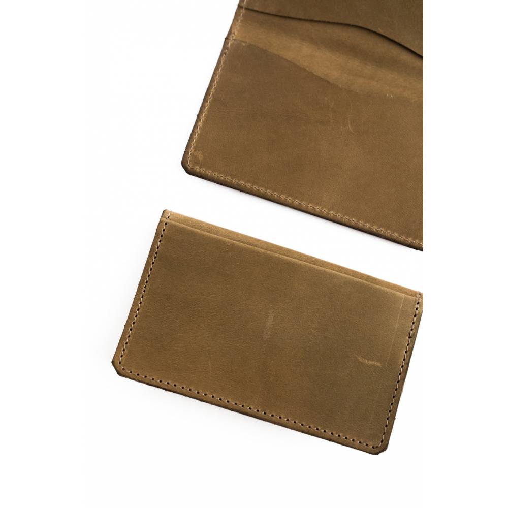 TARJETERO TRIPLE DE PIEL MILITAR